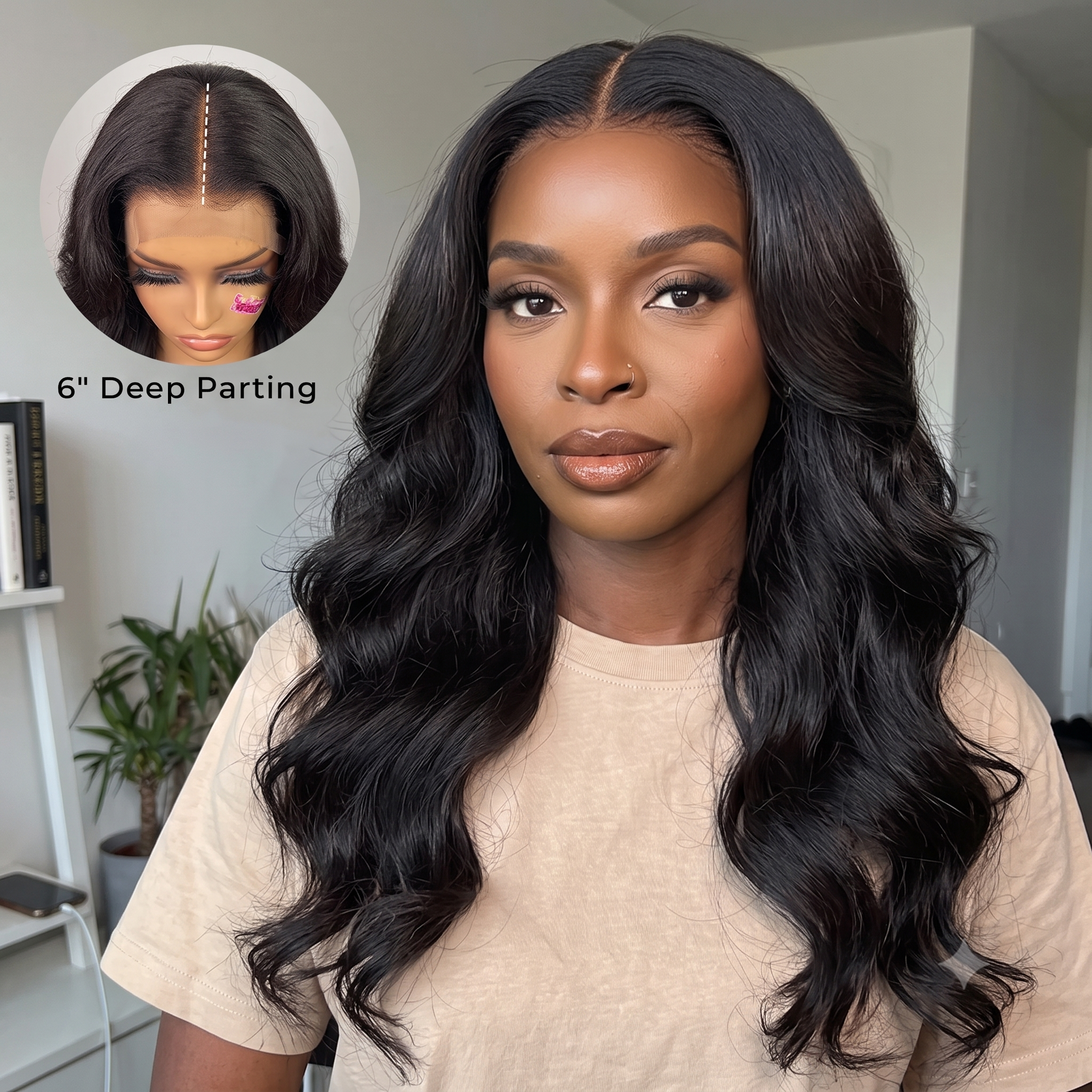 Novaé M-Cap Face-Framing Layered Cut Body Wave 9x6 Wear Go Glueless Wig
