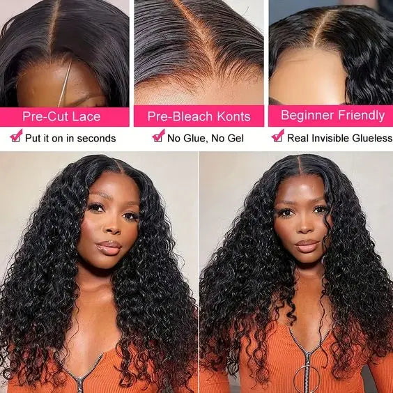 Water Wave Lace Front Wig — Raw Indian Human Hair