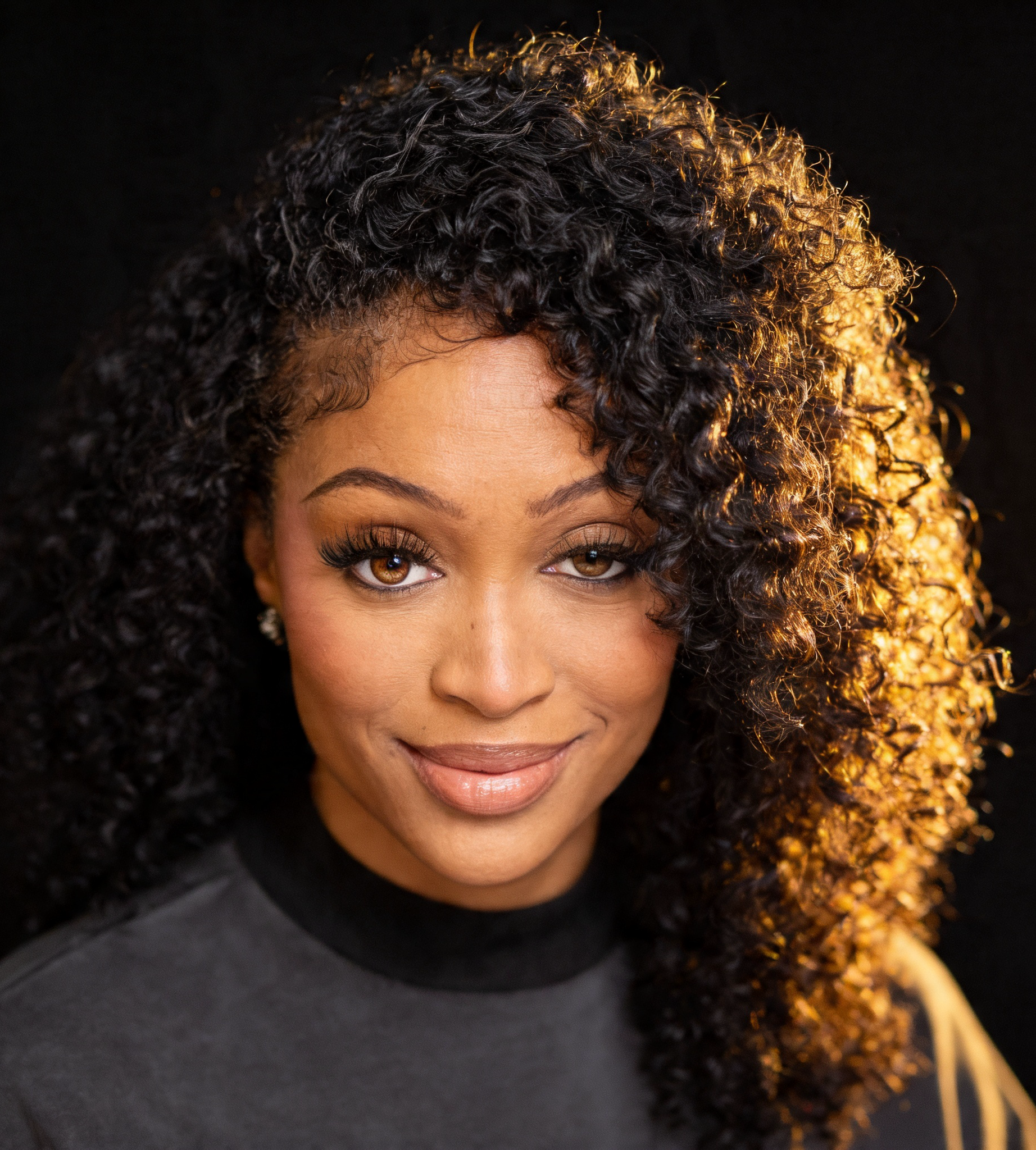 Novaé Kinky Curly Half Wig — Seamless Clip-In, No Lace, Wear & Go Human Hair
