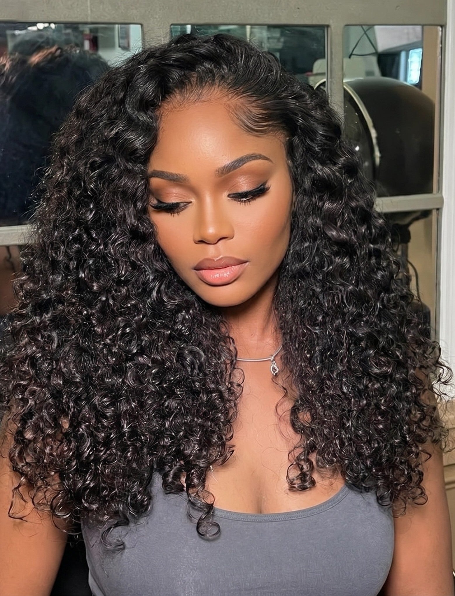 Novaé 13x6 Burmese Curly Glueless Wig — Full HD Lace Front, Wear & Go with Invisible Drawstring